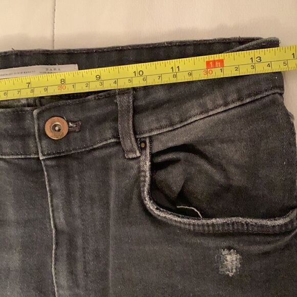 Zara Trafaluc High Rise Distressed Skinny Denim Size 38EU / 6US - Picture 3 of 11